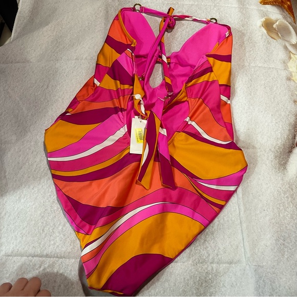 NWT TRINA TURK VIVID VISTA LAYERED HIGH LEG MALLIOT - Picture 9 of 12